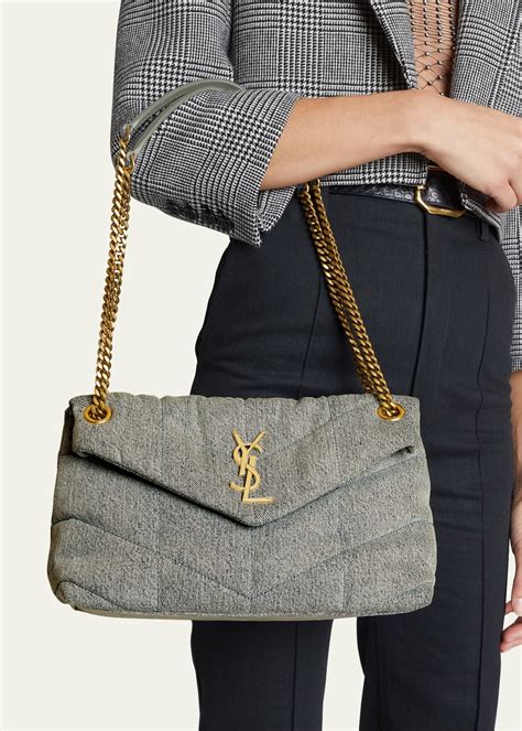 ysl puffer bag white|ysl denim puffer.